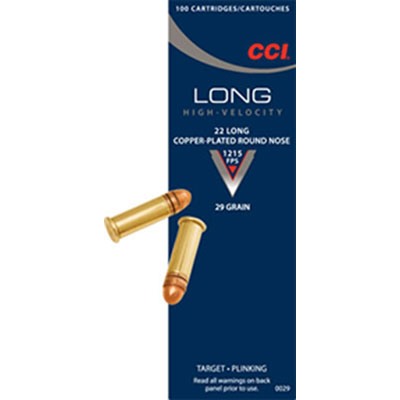 CCI - LONG HIGH VELOCITY AMMO 22 LONG 29GR CPRN