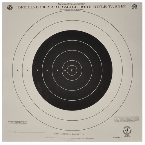 NATIONAL TARGET - TQ-4 (P) 100-YARD OFFICAL PRACTICE TARGET