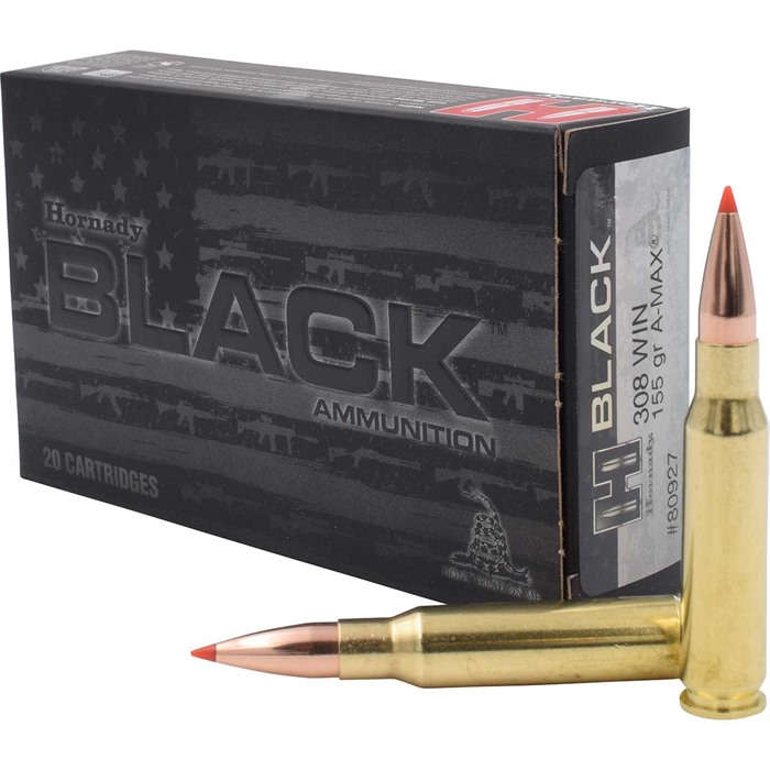 HORNADY - BLACK® 308 WINCHESTER A-MAX® POLYMER TIPPED RIFLE AMMO