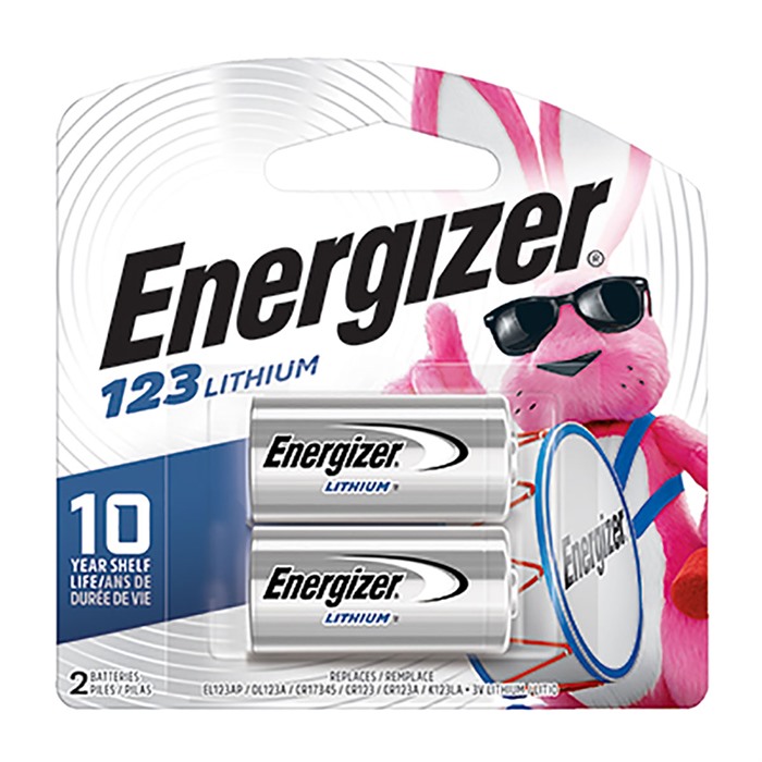 ENERGIZER - LITHIUM CR123 BATTERIES - PER 6 OR 12