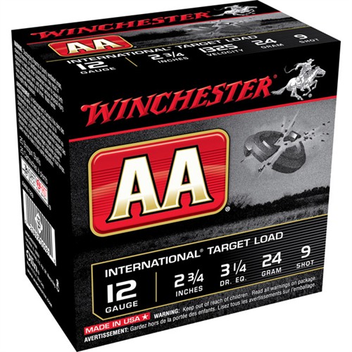 WINCHESTER - AA INTERNATIONAL 12 GAUGE 2-3/4" #9 SHOT SHOTGUN AMMO