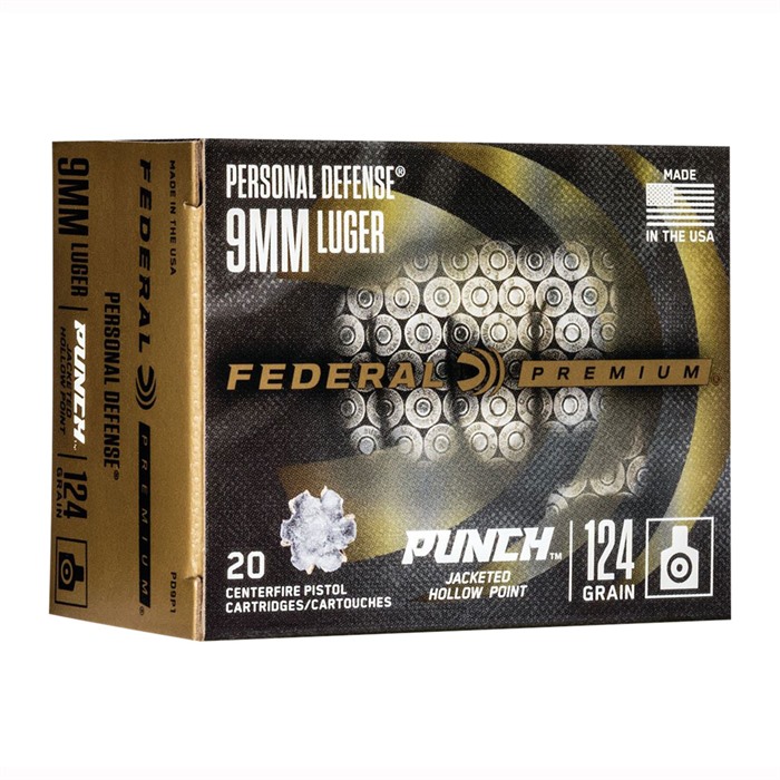 FEDERAL - PERSONAL DEFENSE PUNCH 9MM LUGER HANDGUN AMMO