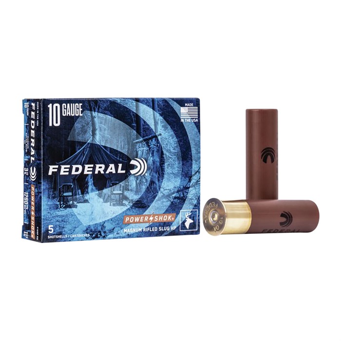 FEDERAL - POWER-SHOK AMMO 10 GAUGE 3-1/2" 1-3/4 OZ RIFLED SLUG