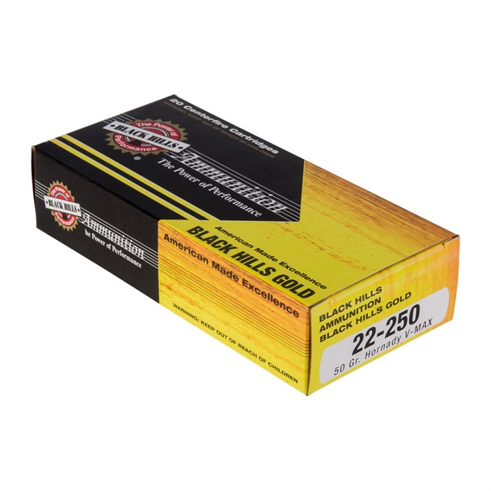 BLACK HILLS AMMUNITION - BLACK HILLS GOLD V-MAX 22-250 REMINGTON AMMO