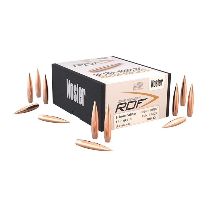 NOSLER, INC. - RDF 6.5MM (0.264") HPBT RIFLE BULLETS