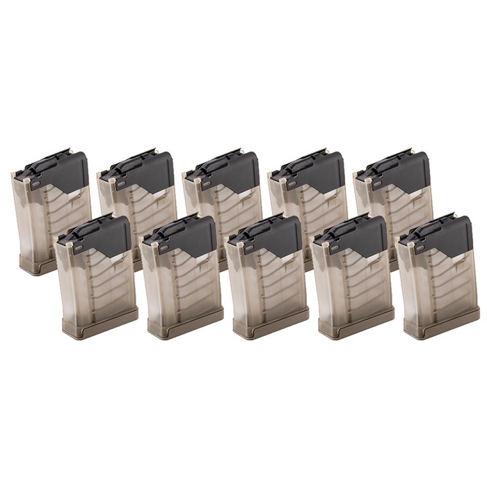 LANCER SYSTEMS - L5AWM TRANSLUCENT FLAT DARK EARTH 10-RD MAGAZINES