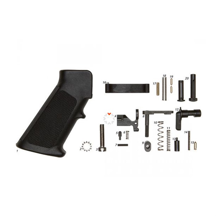 GEISSELE AUTOMATICS LLC - AR-15 MIL-SPEC LOWER PARTS KIT W/ GRIP, NO TRIGGER