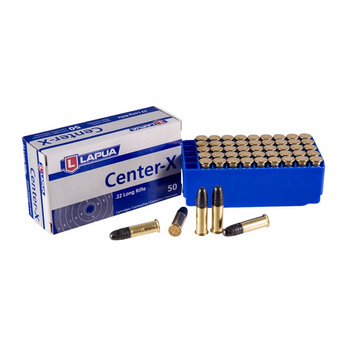LAPUA - CENTER-X AMMO 22 LONG RIFLE 40GR LEAD ROUND NOSE