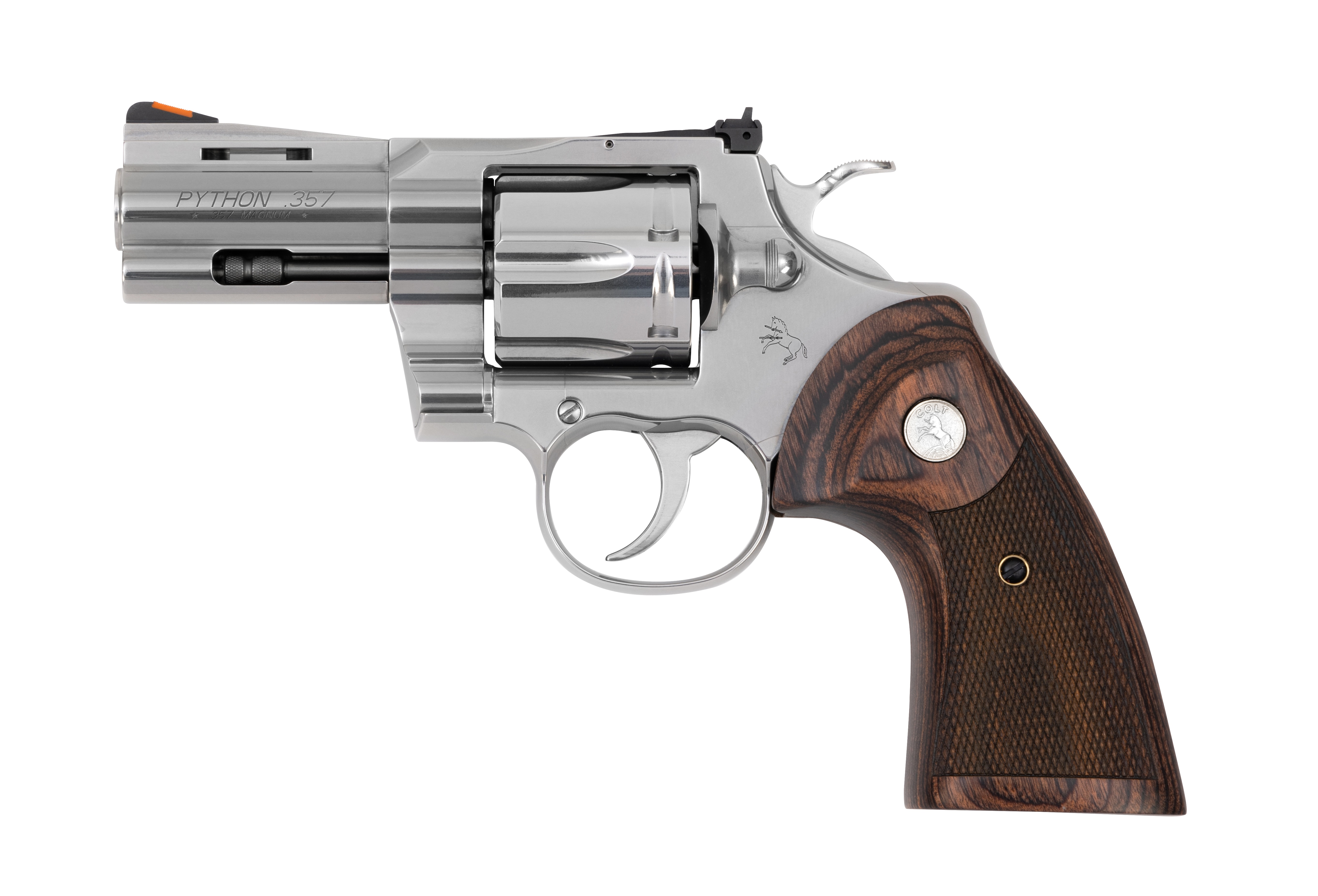 Python 357 Magnum/38 Special 3" BBL 6 Round Stainless | UPC: 098289003355