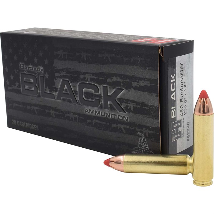 HORNADY - BLACK AMMO 450 BUSHMASTER 250GR FTX