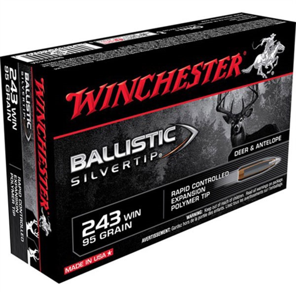 WINCHESTER - BALLISTIC SILVERTIP 243 WINCHESTER RIFLE AMMO