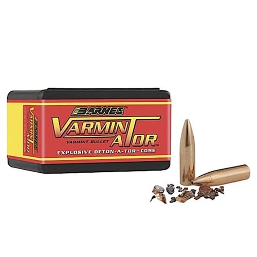 BARNES BULLETS - VARMIN-A-TOR 6MM/243 CAL (0.243”) HOLLOW POINT FLAT BASE BULLETS