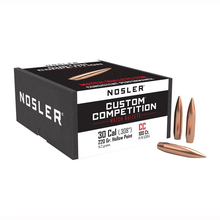 NOSLER, INC. - CUSTOM COMPETITION 30 CALIBER (0.308") HPBT RIFLEBULLETS