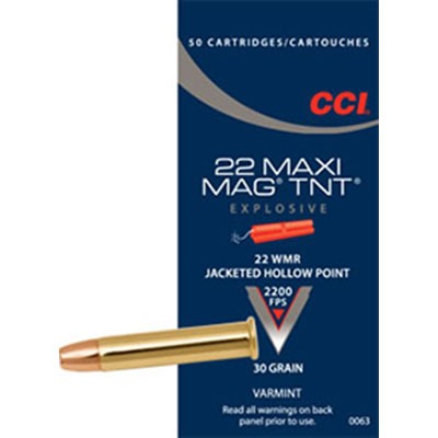 CCI - MAXI MAG TNT HOLLOW POINT 22 WMR AMMO