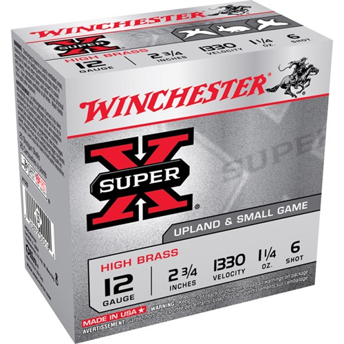 WINCHESTER - SUPER-X 12 GAUGE 2-3/4" #6 SHOT 1330 FPS SHOTGUN AMMO