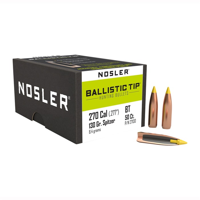 NOSLER, INC. - BALLISTIC TIP HUNTING 270 CALIBER (0.277'" RIFLE BULLETS
