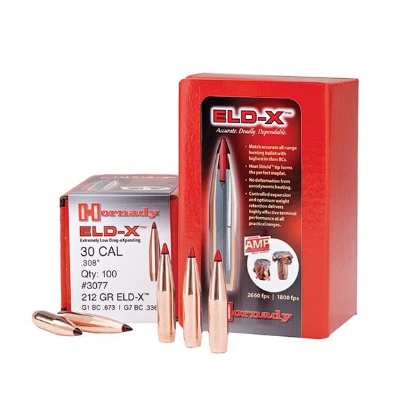 HORNADY - ELD-X 6.5MM (0.264”) POLYMER TIP BOAT TAIL RIFLE BULLETS