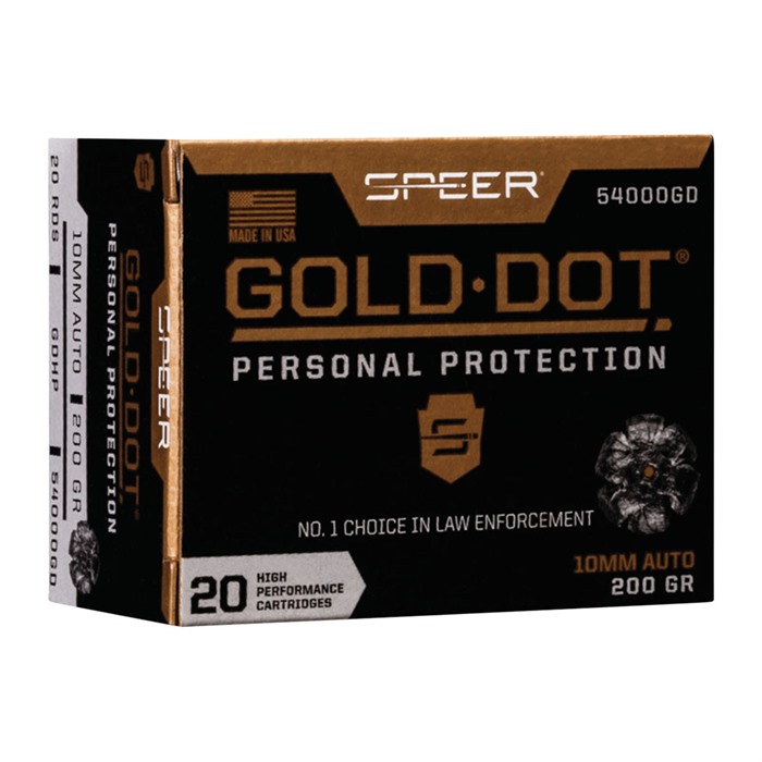 SPEER - GOLD DOT PERSONAL PROTECTION 10MM AUTO AMMO