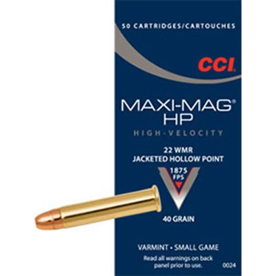 CCI - MAXI MAG HOLLOW POINT 22 WMR AMMO