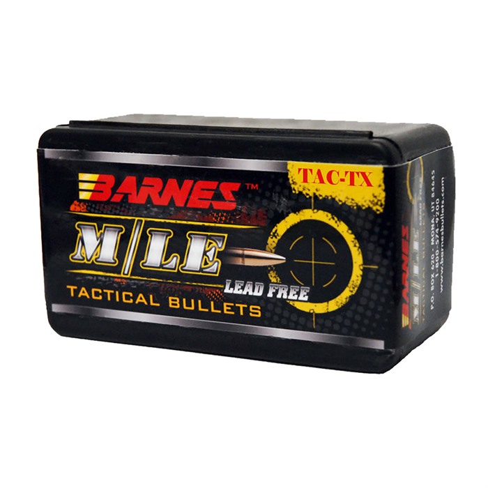 BARNES BULLETS - TAC-TX 30 CAL (0.308") M/LE POLYMER TIP FLAT BASE RIFLE BULLETS