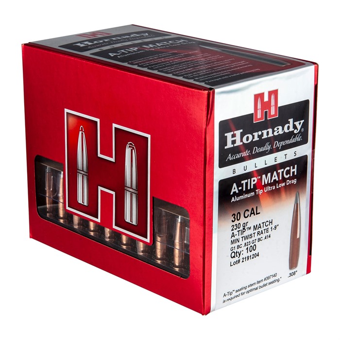 HORNADY - A-TIP MATCH 30 CALIBER (0.308") ALUMINUM TIP RIFLE BULLETS