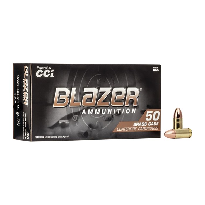 CCI - BLAZER BRASS 9MM LUGER HANDGUN AMMO