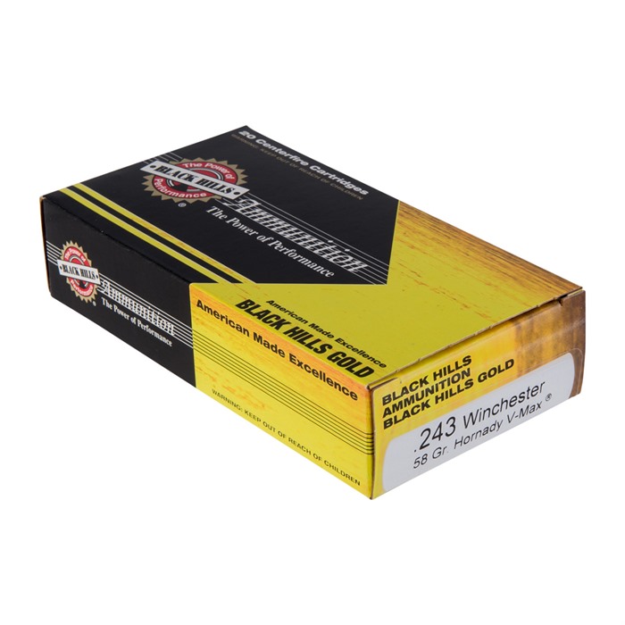 BLACK HILLS AMMUNITION - BLACK HILLS GOLD V-MAX 243 WINCHESTER AMMO