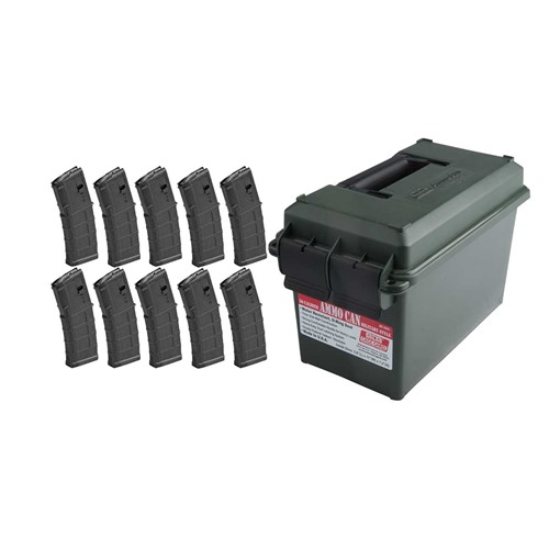 BROWNELLS BUNDLES - AR-15 30RD X10 PMAG GEN M3 + AMMO CAN 223/5.56