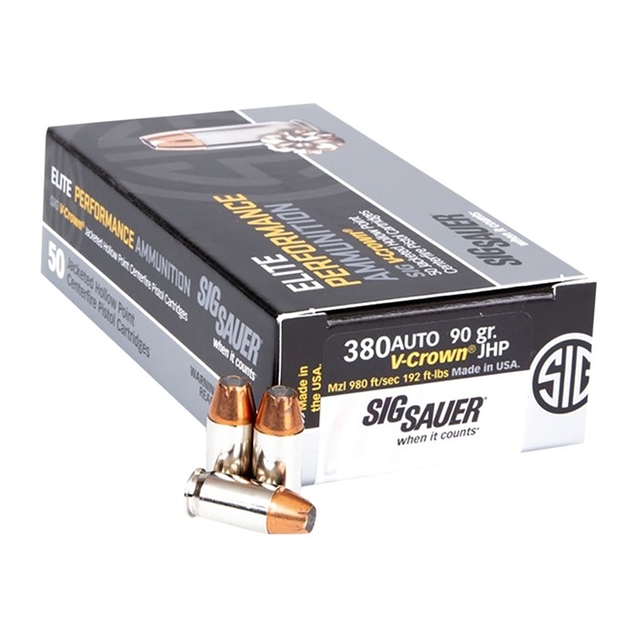 SIG SAUER, INC. - ELITE V-CROWN 380 AUTO AMMO