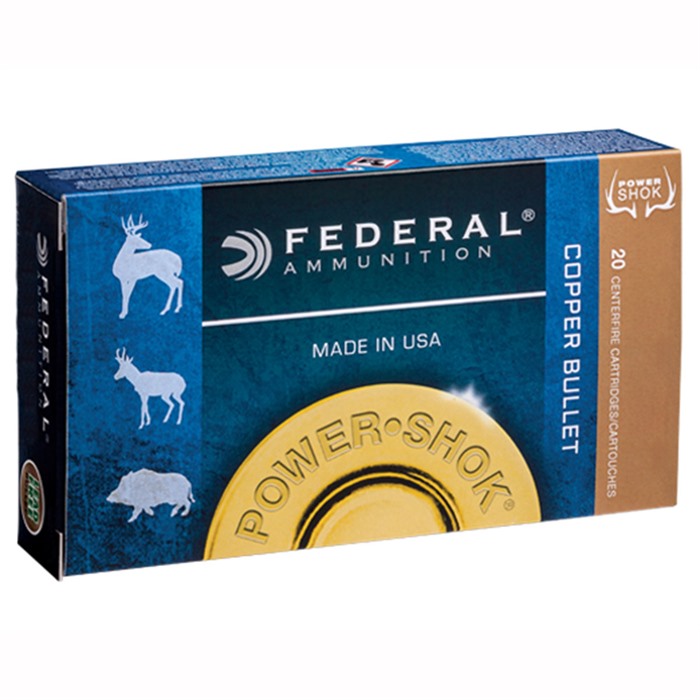 FEDERAL - POWER-SHOK COPPER AMMO 300 WIN MAGNUM 180GR COPPER HOLLOW POINT