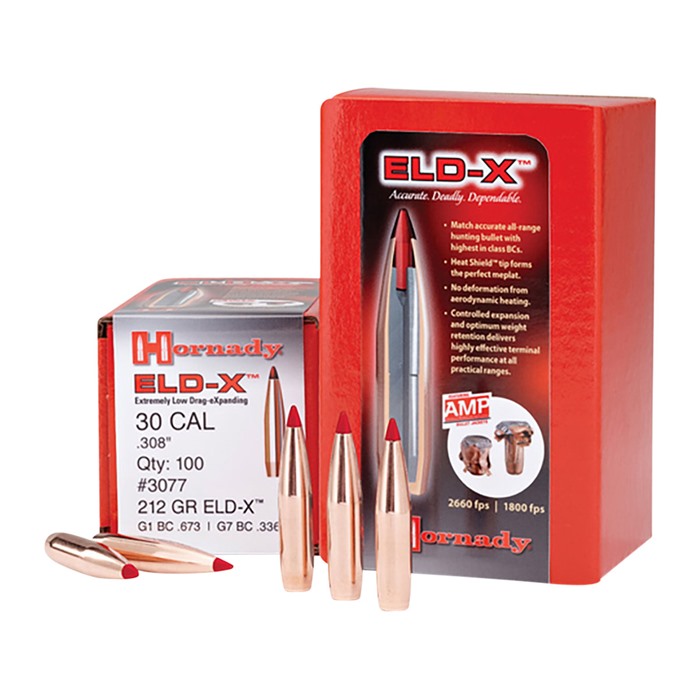 HORNADY - ELD-X 6MM (0.243") POLYMER TIP BOATTAIL BULLETS