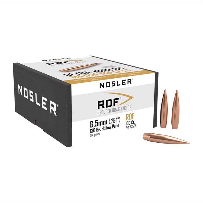 NOSLER, INC. - RDF 6.5MM (0.264") HPBT RIFLE BULLETS