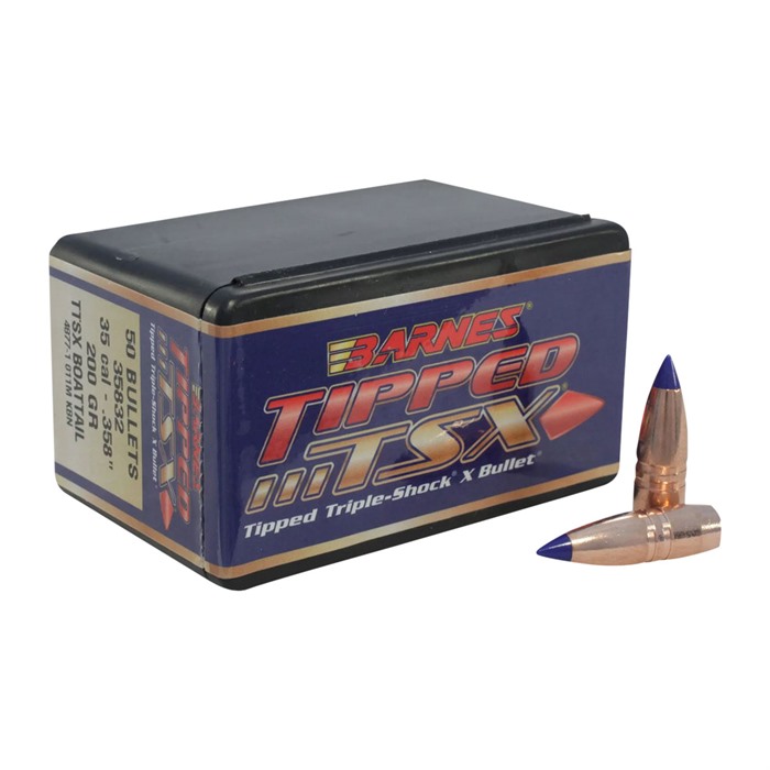 BARNES BULLETS - BARNES TIPPED TRIPLE-SHOCK X 35 CALIBER (0.358') BULLETS