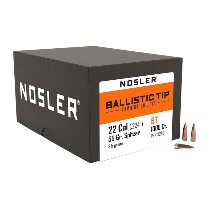 NOSLER, INC. - BALLISTIC TIP VARMINT 22 CALIBER (0.224") RIFLE BULLETS