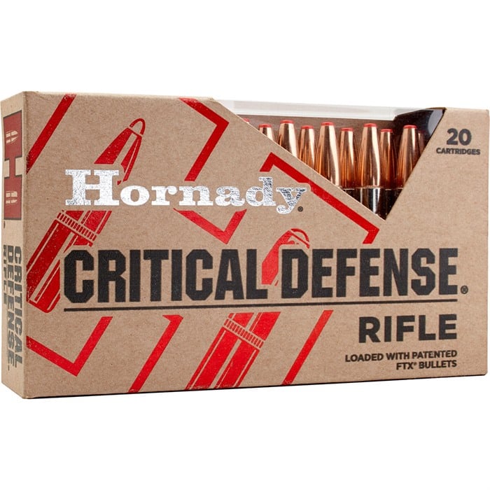 HORNADY - CRITICAL DEFENSE AMMO 308 WINCHESTER 155GR FTX