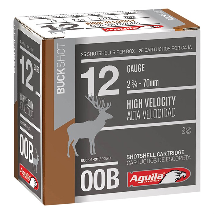 AGUILA - BUCKSHOT TACTICAL 12 GAUGE 2-3/4" #00 SHOT SHOTGUN AMMO