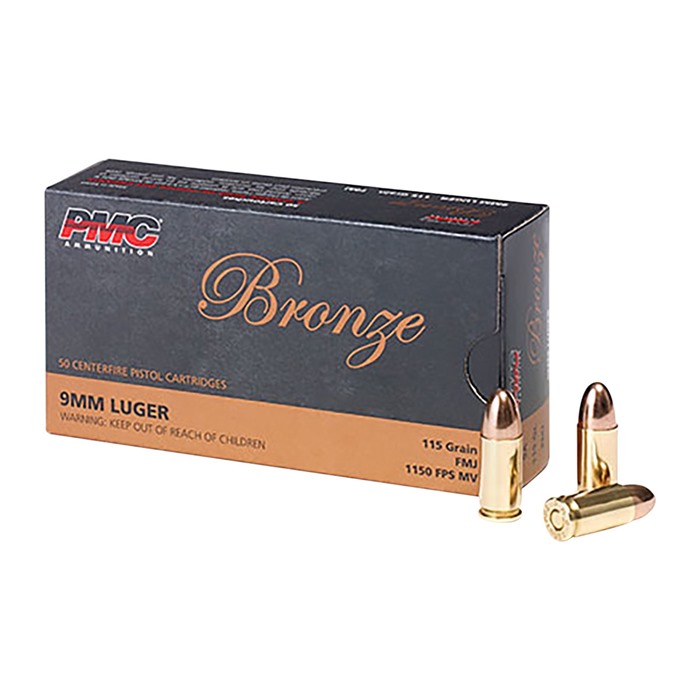 PMC AMMUNITION, INC. - BRONZE 9MM LUGER HANDGUN AMMO