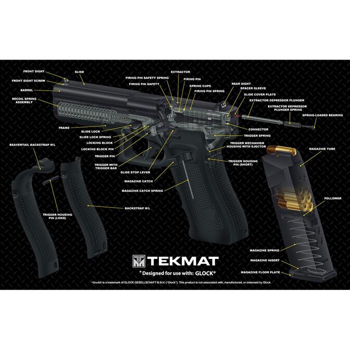 TEK MAT - TEKMAT GLOCK 3D CUTAWAY MAT