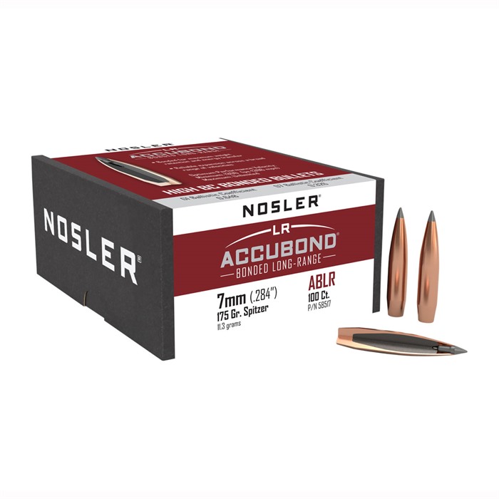 NOSLER, INC. - ACCUBOND LONG RANGE 7MM (0.284') SPITZER BOAT TAIL BULLETS
