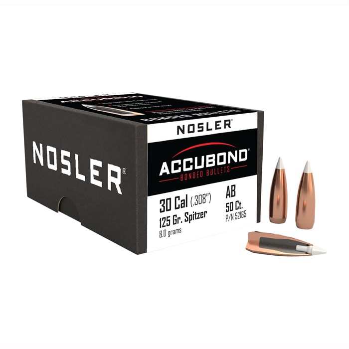 NOSLER, INC. - ACCUBOND 30 CALIBER (0.308") SPITZER BT RIFLE BULLETS