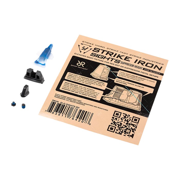 STRIKE INDUSTRIES - STRIKE IRON SIGHT SET FOR GLOCK-SUPPRESSOR HEIGHT