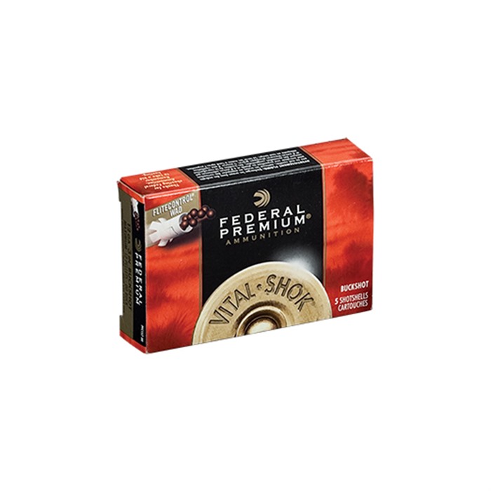 FEDERAL - PREMIUM 12 GAUGE 3" #00 BUCKSHOT SHOTGUN AMMO W/FLITECONTROL WAD
