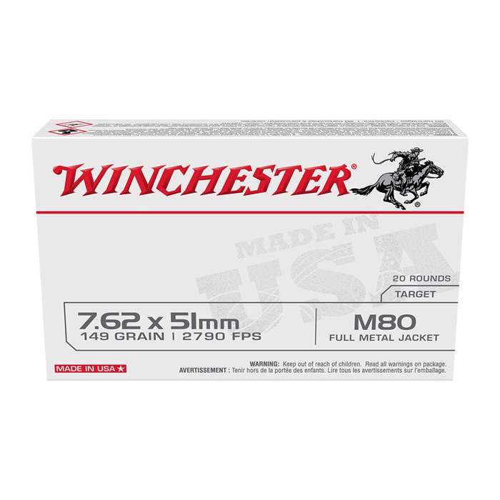 WINCHESTER - USA WHITE BOX 7.62X51 NATO RIFLE AMMO