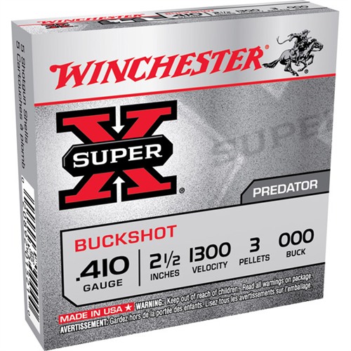 WINCHESTER - SUPER-X BUCKSHOT 410 BORE SHOTGUN AMMO