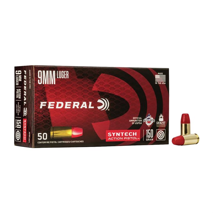 FEDERAL - SYNTECH ACTION PISTOL 9MM LUGER HANDGUN AMMO