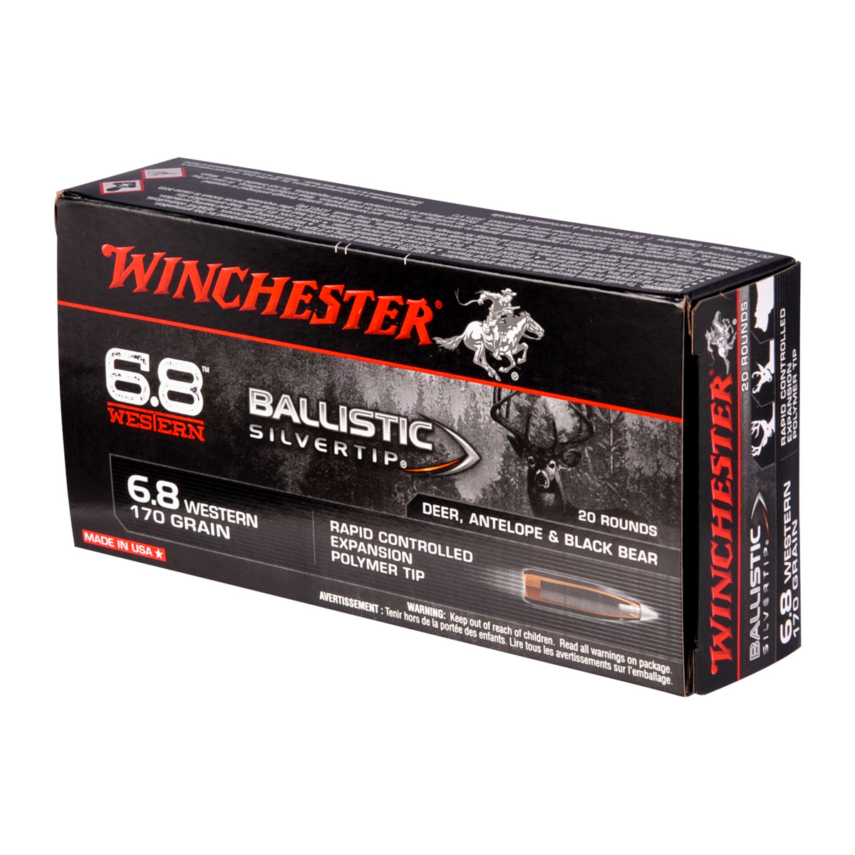 WINCHESTER - BALLISTIC SILVERTIP 6.8 WETERN RIFLE AMMO