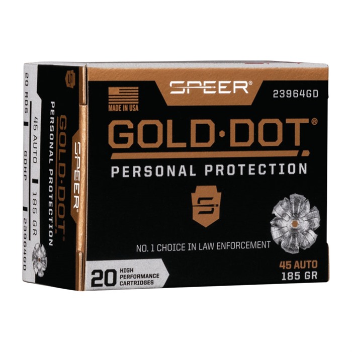 SPEER - GOLD DOT PERSONAL PROTECTION 45 ACP HANDGUN AMMO