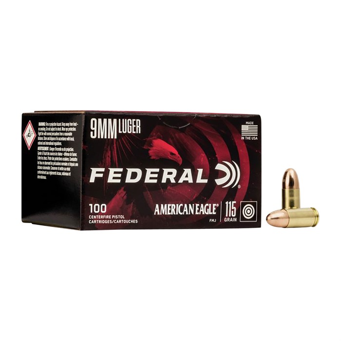 FEDERAL - AMERICAN EAGLE 9MM LUGER HANDGUN AMMO