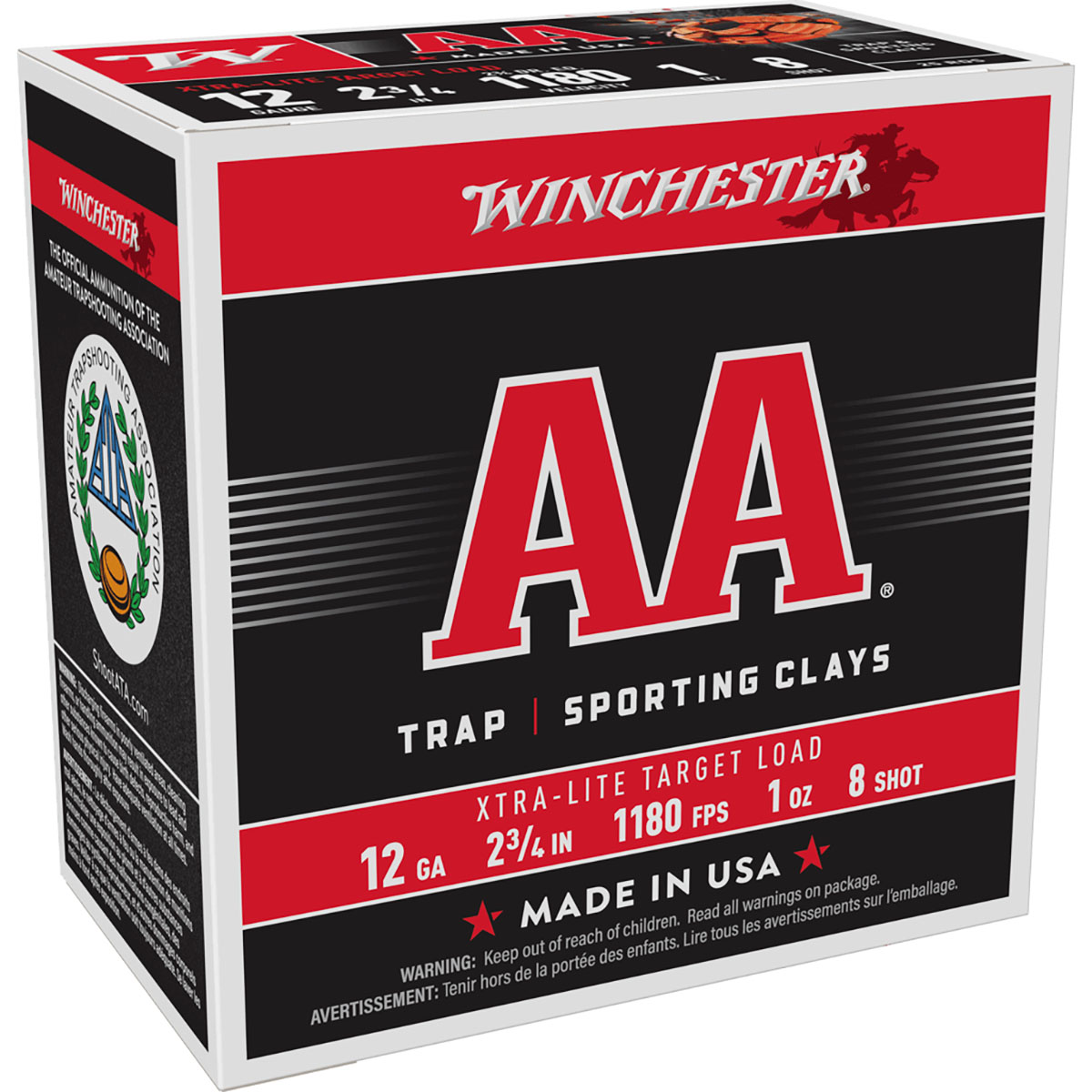 WINCHESTER - AA XTRA-LITE 12 GAUGE 2-3/4" #8 SHOT SHOTGUN AMMO
