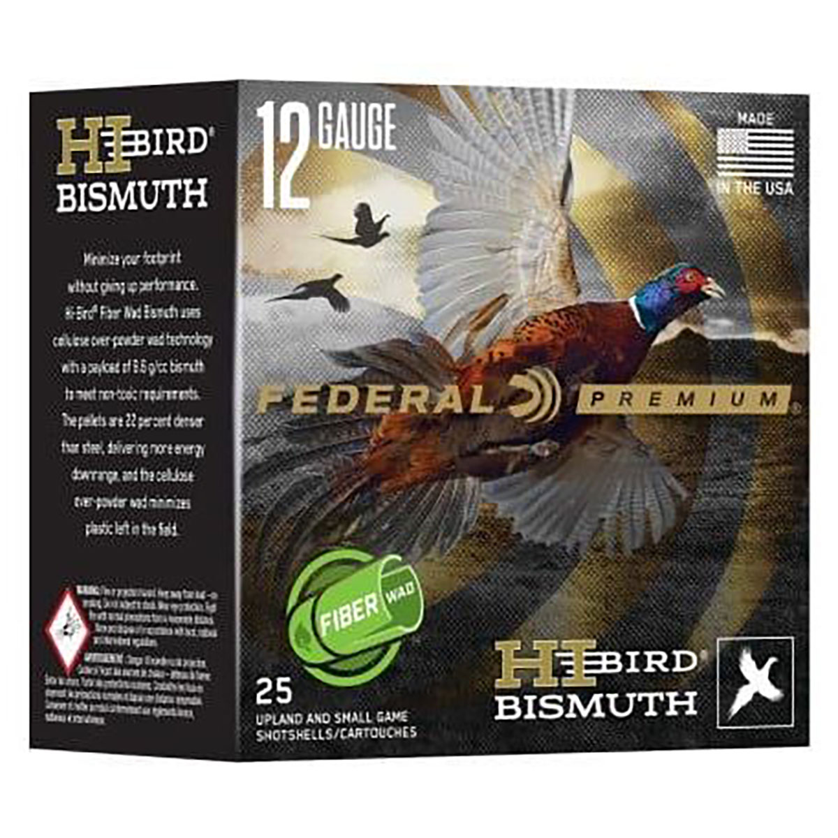 FEDERAL - HI-BIRD FIBER WAD BISMUTH 12 GAUGE 2-3/4" #5 SHOT SHOTGUN AMMO